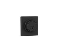 Lock Scout Deadbolt with Square Trim, Keyed 1 Side, Matte Black Finish