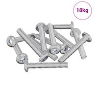 vidaXL Lock Screw Plain 2514 pcs Silver Steel