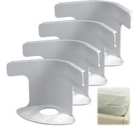 Lock Sheet Holders Set - 2025 New Bed Sheet Holder Secure Bed Sheets Firmly in Place, Heavy Duty Bed Sheet Holder Corner Fitted Sheet Straps Fit All Mattress Size (Grey-4pcs)