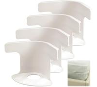 Lock Sheet Holders Set - 2025 New Bed Sheet Straps Secure Bed Sheets Firmly in Place, Heavy Duty Bed Sheet Holder Corner Fitted Sheet Straps Fit All Mattress Size (White-4pcs)