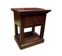 Lock Stock and Barrel Furniture Ltd Corniche One Drawer Lamp/Side Table - Mahogany Wood L40 x W55 x H62 cm in Brown Lock Stock and Barrel Furniture Ltd Brown