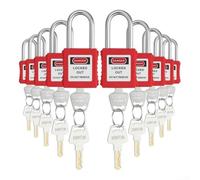 Lock Tag Safety Locks Pack of 10 with High Strength Features, Rewritable Labels for Key Management, Rustproof Design