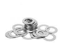 Lock washers 100pcs Stainless Steel Flat Washer, Thickness 0.2mm, M3 M4 M5 Ultra Thin Adjusting Gasket(M5x10)