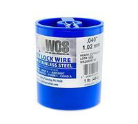 Lock Wire, T302/304 Stainless, NASM20995, MS20995C, ASTM A580 Cond A, AMS5697.040 in (1.01 mm), 1 lb (0.45 kg) Dispenser Can, approx. 231 ft (71 m)