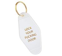Lock Your Fucking Door - Keychain - Murder Favourite Stay Sexy (White)