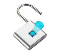 Lock - Zinc Alloy Keyless Padlock, USB Rechargeable Security Lock, Biometric Fingerprint Access with Anti Theft Design | er Gate Door Shed Cabinet Dorm School Storage Use