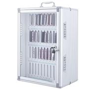Lockable 12/24 /36/48/60 Slots Personal Mobile Phone Storage Phone Storage Box Aluminum Alloy Desktop Cabinet Mobile for Employees Mobile Phone Locker Storage(48)