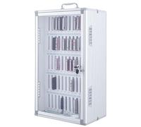 Lockable 12/24 /36/48/60 Slots Personal Mobile Phone Storage Phone Storage Box Aluminum Alloy Desktop Cabinet Mobile for Employees Mobile Phone Locker Storage(60)