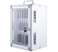 Lockable 12/24 /36/48/60 Slots Personal Mobile Phone Storage Phone Storage Box Aluminum Alloy Desktop Cabinet Mobile for Employees Mobile Phone Locker Storage(24)