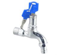 Lockable 12 Thread Faucet Tap for Outdoor Use, Antitheft Design with Key, for Garden and Laundry (1)