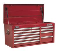 1025 x 435 x 490mm RED 14 Drawer Topchest Tool Chest Lockable Storage Cabinet