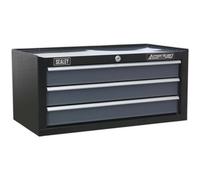 Lockable 3 Drawer Tool Chest - 605 X 310 X 275mm Black Storage Cabinet