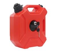 Lockable 5L Fuel Tank Portable Petrol Can, Motorcycle Gasoline Oil Container Jerry Can with Keys, Red Spare Fuel Canister for ATV UTV Outboard Motor Car
