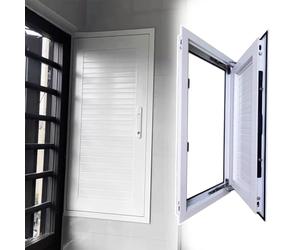 Lockable Access Door for Crawl Space Duct, Attic Door Access Panel with Heavy Duty Hinges, Electrical Wiring Wall Hole Cover Inspection(White,30x40in(76x102cm))