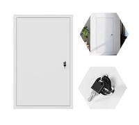 Lockable Access Panel for Drywall - 8x16in White Aluminum Inspect Door for Plumbing Installats Concealed Wall Opening Cover and Secure Rensklappe