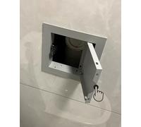 Lockable Access Panel,Wall Hole Cover Plate, Magnetic Push To Open Access Panel for Wall and Ceiling, Easy Installation Loft Attic Inspection Hatch，（Grey，100 x 100mm）