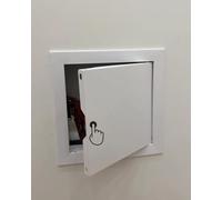 Lockable Access Panel,Wall Hole Cover Plate, Magnetic Push To Open Access Panel for Wall and Ceiling, Easy Installation Loft Attic Inspection Hatch，（White，200 x 300mm）