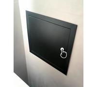 Lockable Access Panel,Wall Hole Cover Plate, Magnetic Push To Open Access Panel for Wall and Ceiling, Easy Installation Loft Attic Inspection Hatch，（Black，200 x 200mm）
