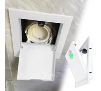 Lockable Access Panel,Wall Hole Cover Plate, Shower Plumbing Access Panel with Click Function, Concealed Wiring Cover for Drywall Ceiling and Wall, Flush Mount Design，（White，8x12in(20x30cm)）