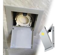 Lockable Access Panel,Wall Hole Cover Plate, Shower Plumbing Access Panel with Click Function, Concealed Wiring Cover for Drywall Ceiling and Wall, Flush Mount Design，（Grey，14x26in(35x65cm)）