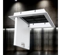 Lockable Access Panel, White Plumbing Access Door Aluminum Frame with Galvanized Steel Plate for Electrical/Storage Spaces/Ducts, Box Inspection Hatch(6x12inch/150x300mm)