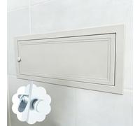 Lockable Access Panel with Handle, Wall Ceiling Mounted Galvanized Access Hole Cover, Inside Wall Hole Cover for Wiring Cables, Easy to Maintain(300x150mm (12x6in))