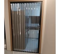 Lockable Accordion Door 80 Inches Tall, Apartment/Storage Room/Kitchen Folding Privacy Doors Partition Door Waterproof, Custom Concertina Sliding Door(38x80)