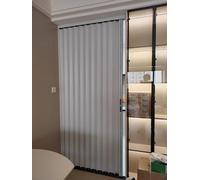 Lockable Accordion Folding Door, Aluminum Waterproof Retractable Room Divider for Bedroom Bathroom Outdoor Sliding Door