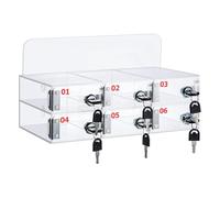 Lockable Acrylic Phone Storage Cabinet with 10 Slots - Secure Classroom & Office Phone Organizer with Keys - Perfect for Meeting Rooms & Shared Spaces