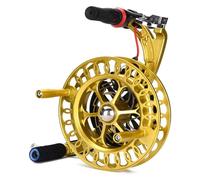 Lockable Alloy Kite Reel with Brake and AntiReverse Switch for Outdoor Flying - Blue