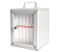 Lockable Aluminum Alloy Phone Locker - Portable Cell Phone Storage Box with Handle Secure Holder for Classroom & School Use Phone Cabinet - One Color
