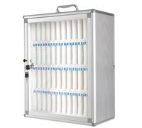 Lockable Aluminum Alloy Phone Storage Case with 24 - Secure Multi-Slot for Classrooms, Offices & Exam Rooms - Durable Metal Solution for Device Management