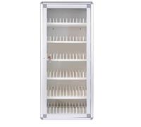 Lockable Aluminum Cell Phone Storage Cabinet with Handle Mobile Phone Locker for Students and Employees Compact (60.5x26.5x20cm 23.8x10.4x7.9in)