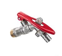 Lockable Anti-Theft Brass Outdoor Faucet, With Secure Key Lock, Copper Garden Tap, For Washing Machine Hose And Yard Water Supply, For Home, Garden, Laundry(B)