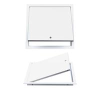 Lockable Attic Door Plumbing Access Hatch, Plumbing Inspection Hatch with Lock and Keys, Square Design, Aluminum Plumbing Access Panel for Drywall, Wall, Ceiling(13.7x17.7in(35x45) cm)