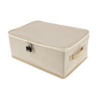 Lockable Box with Lid Nonwoven Foldable Storage Cubes for Home Storing Sex Toy, 38×26×15cm Large Clothes Organizer Container with Zipper Wardrobe Storage for Clothes, Jeans,T-shirts, Quilts, Sweater