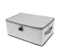 Lockable Box with Lid Nonwoven Foldable Storage Cubes for Home Storing Sex Toy, 38×26×15cm Large Clothes Organizer Container with Zipper Wardrobe Storage for Clothes, Jeans,T-shirts, Quilts, Sweater