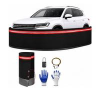 Lockable Car Cover for Engine with Anti-bite Mesh, 31.5in High Weather-Resistant Vehicle Protector with Reflective Strips, Rv Skirting for Outdoor(Red,12.5m/41ft)