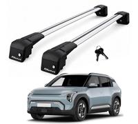 Lockable Car Roof Bars for Kia EV3 2024+ Aluminium Roof Rack Grey | Axenture Heavy-duty roof rack cross bars for flush roof rails, aluminium design, 2 pcs, ideal for luggage and roof boxes