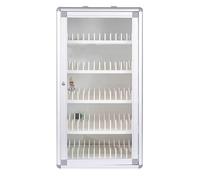 Lockable Cell Phone Storage Cabinet Aluminum Alloy with Handle Portable for Students & Employees 51x26.5x20cm (20x10.4x7.9in)