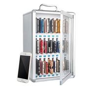 Lockable Cell Phone Storage Cabinet with Numbered Locks Transparent Design for Schools and Offices Ideal for Exams and Work Environments