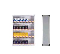 Lockable Cigarette Display Rack for Commercial Use, Wall-Mounted Retail Counter Holder for Vapes and Matchbooks