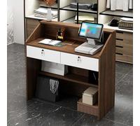 Lockable Commercial Counter Desk - Multifunctional Small Front Desk for Office, Warehouse, Salon, Restaurant - Secure Storage & Modern Design