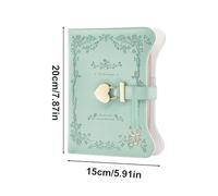 Lockable Diary Notebook with Lock - Notebook with Lock and Key B6 PU Leather Hardcover Notebook, 360 Pages Diary for Women Girls, Personal Organizer, Refillable Notebook