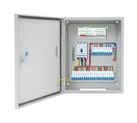 Lockable Electrical Box 50x40x20cm IP55 Waterproof Steel Enclosure with Detachable Backplate & Grounding Screws Electrical Enclosure for Outdoor Industrial and Construction Sites