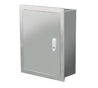 Lockable Embedded Stainless Steel Electrical Box Wall Mounted Hidden Wiring Cabinet for Circuit Breakers & Electrical Installation Metal Panel Box 30x15x40cm