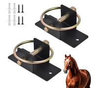 Lockable Feeder Bracket - Heavy Duty Black Steel with Quick Release Pin | Safe Anti-Spill Wall Mount Hanger | Bucket Hooks - Stable Fence Net And Tractor Holder For Horses And Livestock