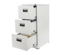 Lockable File Cabinet - 3 Drawer Under Desk Storage for Offices, Schools, and Archives with Keys