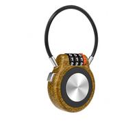 Lockable fit AirTag Holder with Combination Code Lock,Anti-Lost Protective Metal Case Compatible with AirTag, Anti-Theft Security Lock for Carry On Luggage, Bike & Kid‘s Backpack (1, Vintage Brown)