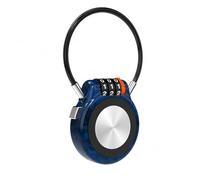 Lockable fit AirTag Holder with Combination Code Lock,Anti-Lost Protective Metal Case Compatible with AirTag, Anti-Theft Security Lock for Carry On Luggage, Bike & Kid‘s Backpack (1, Vintage Blue)